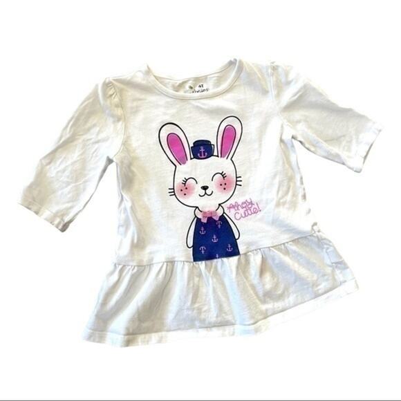 Jumping Beans Short Sleeve T-shirt bunny Ahoy Cutie Sailor rabbit top Size 4T - Picture 1 of 8
